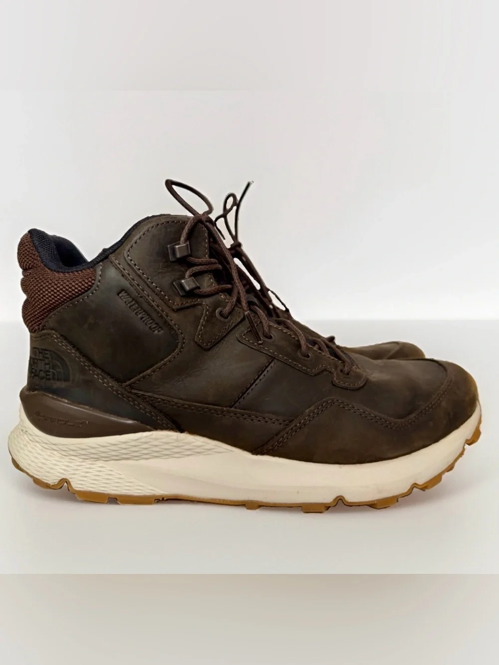 The North Face Men's Vals II Mid Leather Waterproof Boots Black Size 10.5